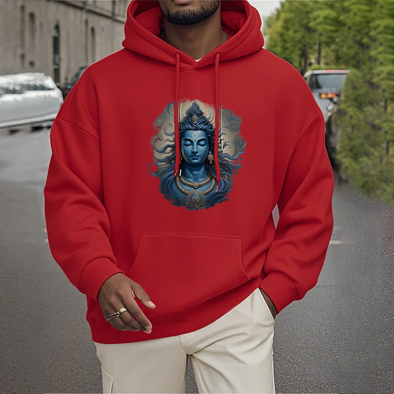 Buddha Stones OM NAMAH SHIVAYA Buddha Fleece Lined Polyester Hoodie