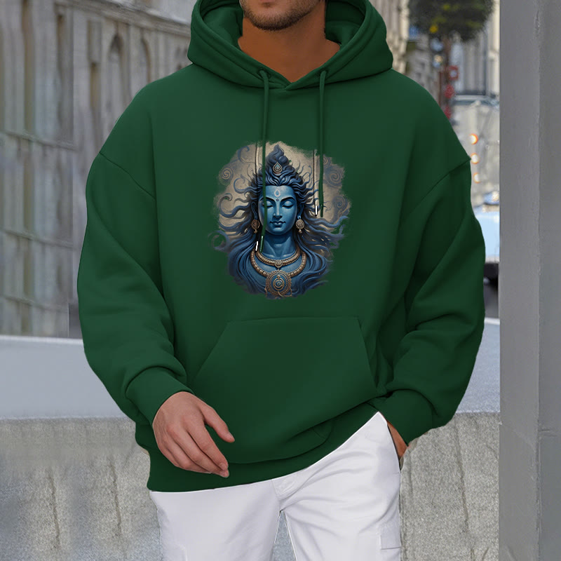 Buddha Stones OM NAMAH SHIVAYA Buddha Fleece Lined Polyester Hoodie