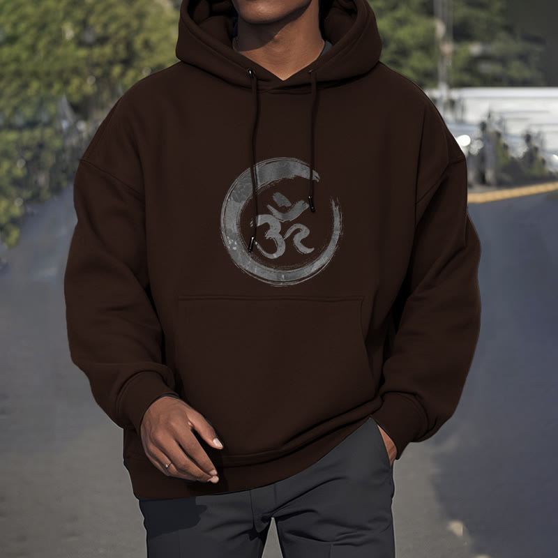 Buddha Stones OM Mantra Sanskrit Fleece Lined Polyester Hoodie