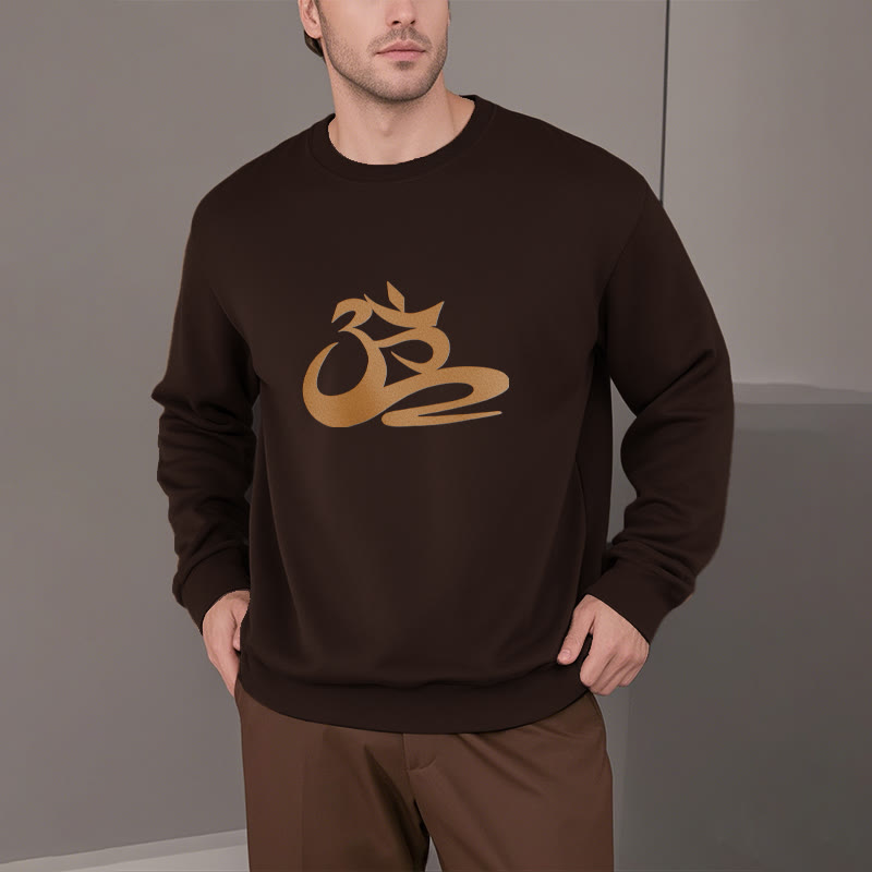 Buddha Stones OM Fleece Lined Polyester Sweatshirt