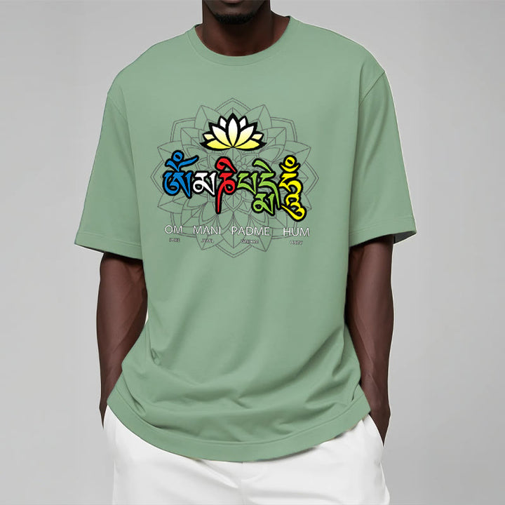 Buddha Stones Om Mani Padme Hum Lotus Tee T-shirt - image 13