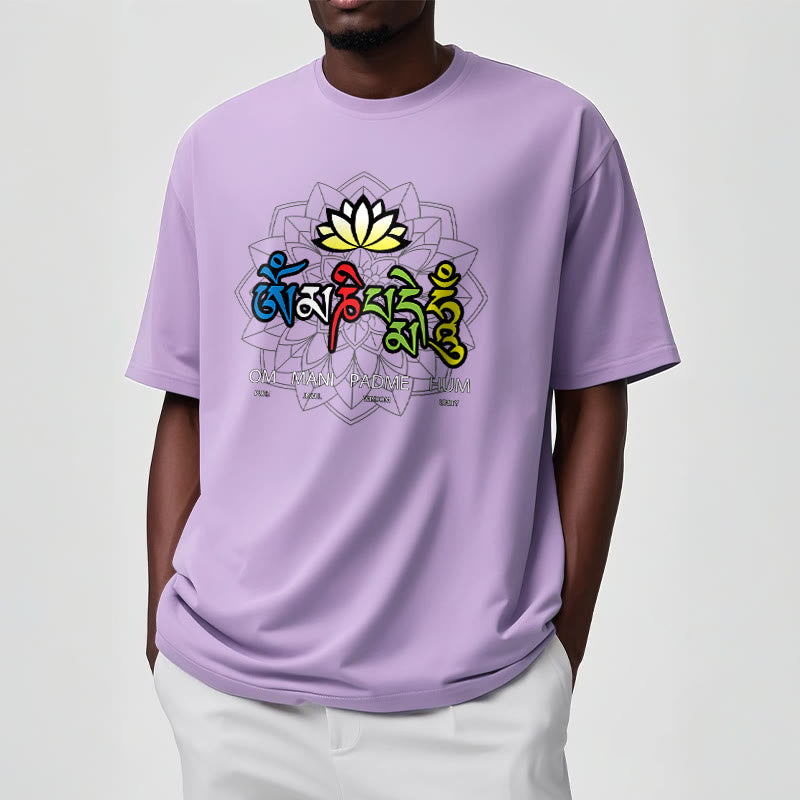 Buddha Stones Om Mani Padme Hum Lotus Tee T-shirt - image 17