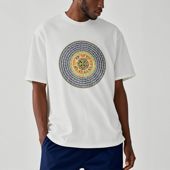 Buddha Stones 108 Om Mani Padme Hum Mantra Sanskrit Tee T-shirt - image 5