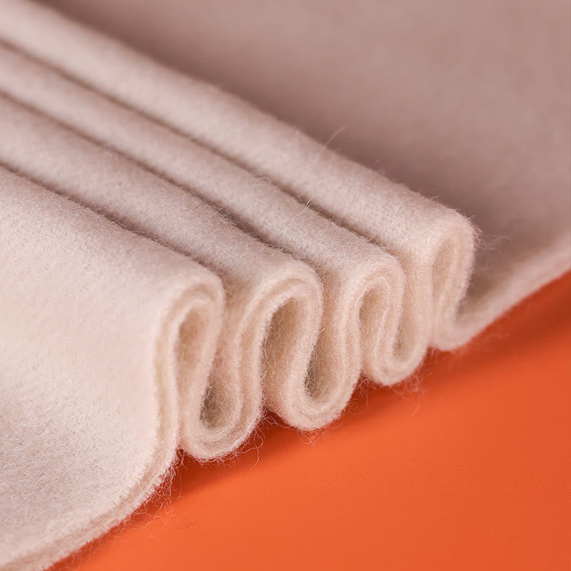 Buddha Stones Wool Shawl Yulan Magnolia Embroidery Tassel Winter Cozy Travel Scarf Wrap - image 2