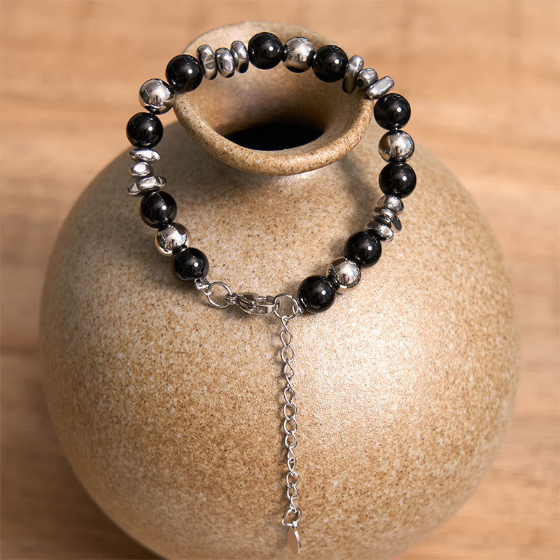 Buddha Stones Black Onyx Fortune Bracelet