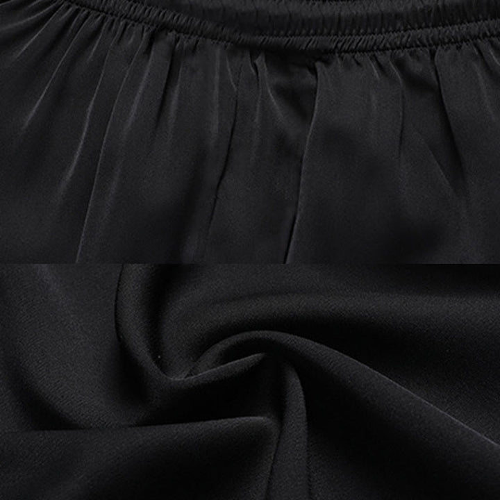 Buddha Stones Bamboo Peach Blossom Tang Suit Hanfu Traditional Uniform Short Sleeve Top Pants Clothing Men's Set - image 15