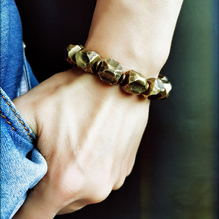 Buddha Stones Meteorite Copper Self Care Bracelet