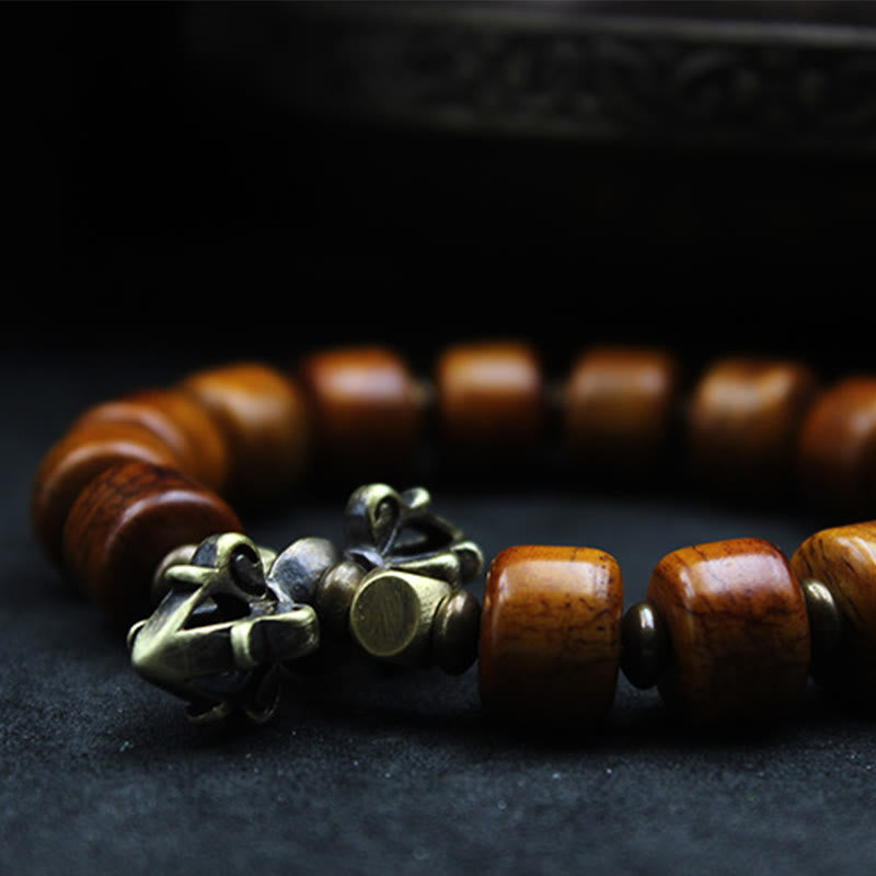 Buddha Stones Yak Bone Copper Strength Bracelet