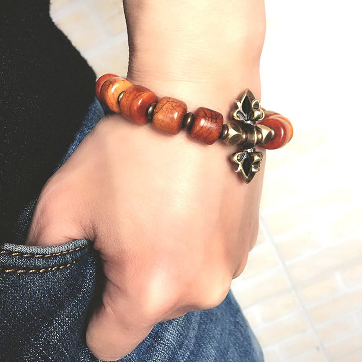 Buddha Stones Yak Bone Copper Strength Bracelet