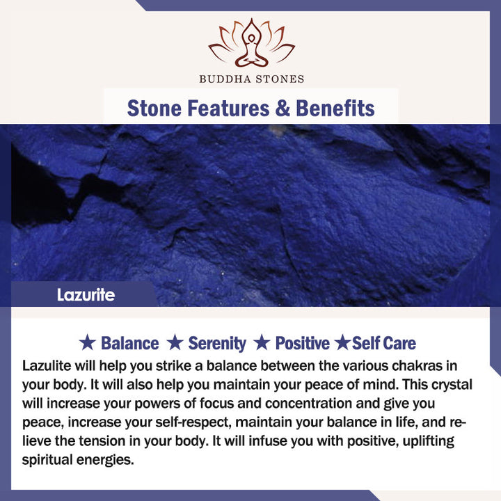Buddha Stones Lazurite Beads Serenity Balance Bracelet