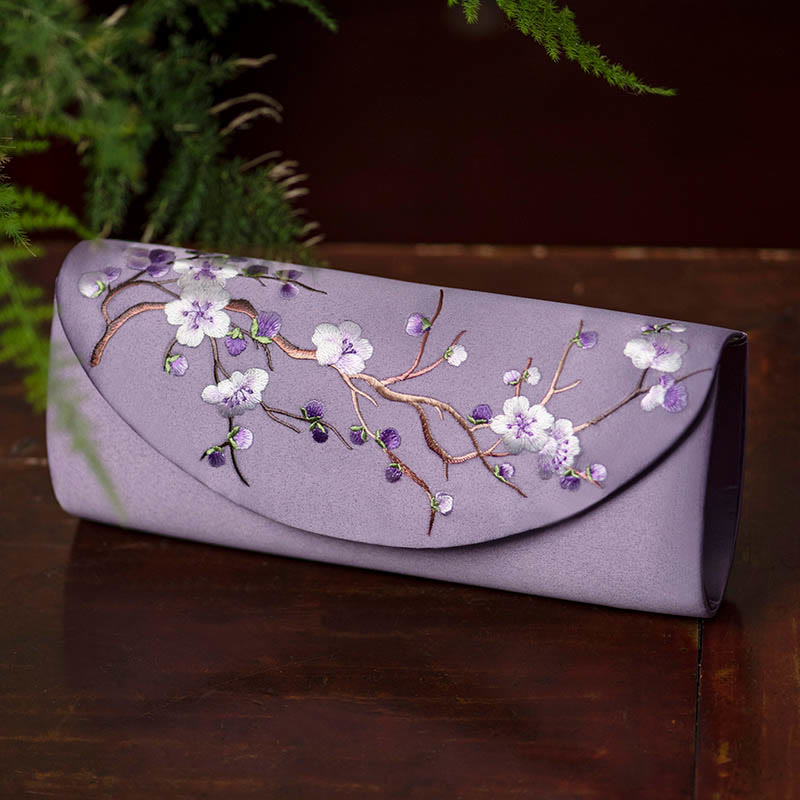 Buddha Stones Plum Bossom Tulip Su Embroidery Wedding Shopping Purse Handbag Crossbody Bag