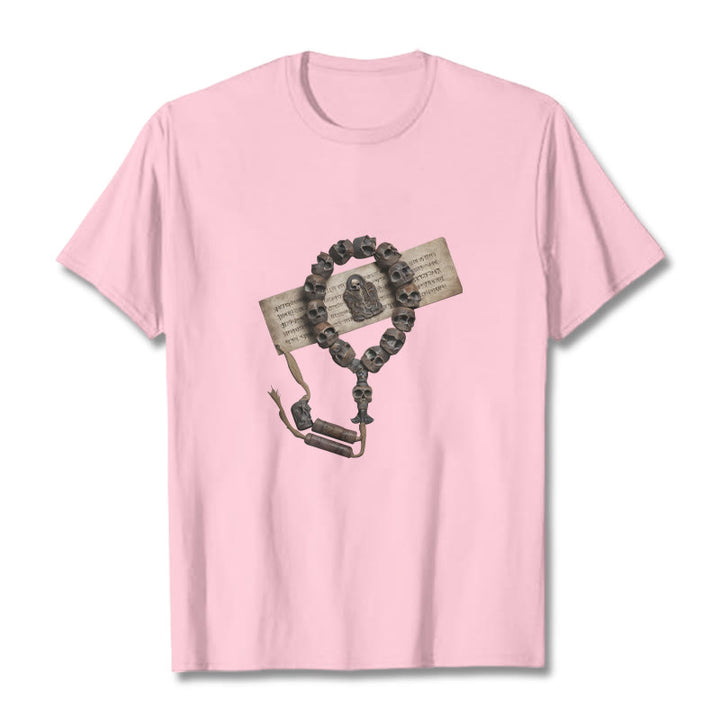 Buddha Stones Tibetan The Lord Of The Corpse Forest Beads Pattern Tee T-shirt - Light Pink - 2XL - image 14