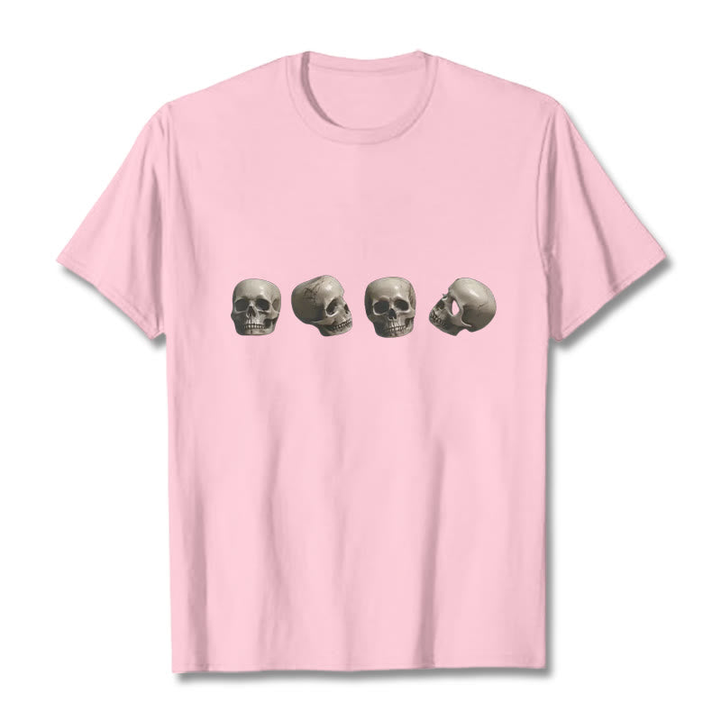 Buddha Stones Tibetan The Lord Of The Corpse Forest Skulls Pattern Tee T-shirt - Light Pink - 2XL - image 14