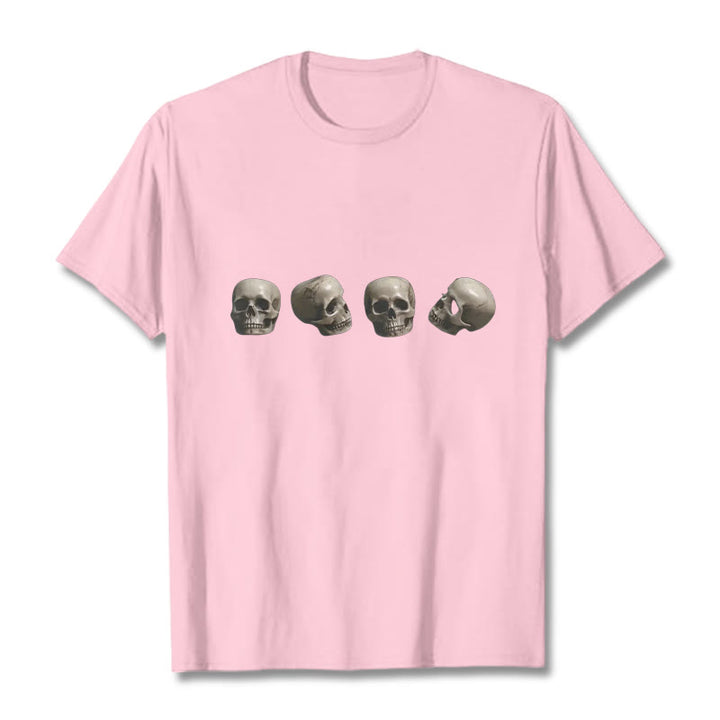 Buddha Stones Tibetan The Lord Of The Corpse Forest Skulls Pattern Tee T-shirt - Light Pink - 2XL - image 14