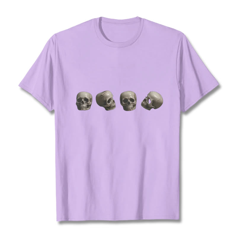 Buddha Stones Tibetan The Lord Of The Corpse Forest Skulls Pattern Tee T-shirt - Plum - 2XL - image 18