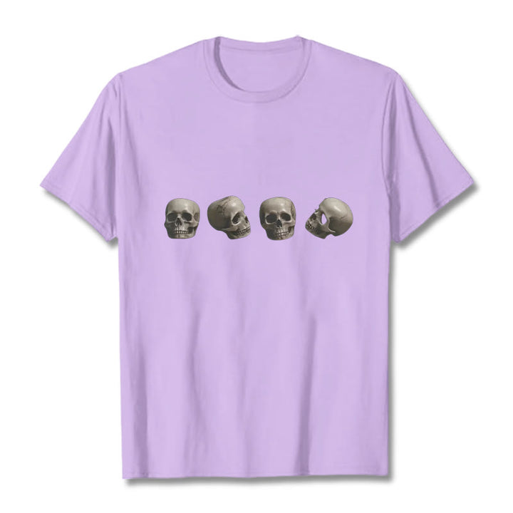 Buddha Stones Tibetan The Lord Of The Corpse Forest Skulls Pattern Tee T-shirt - Plum - 2XL - image 18