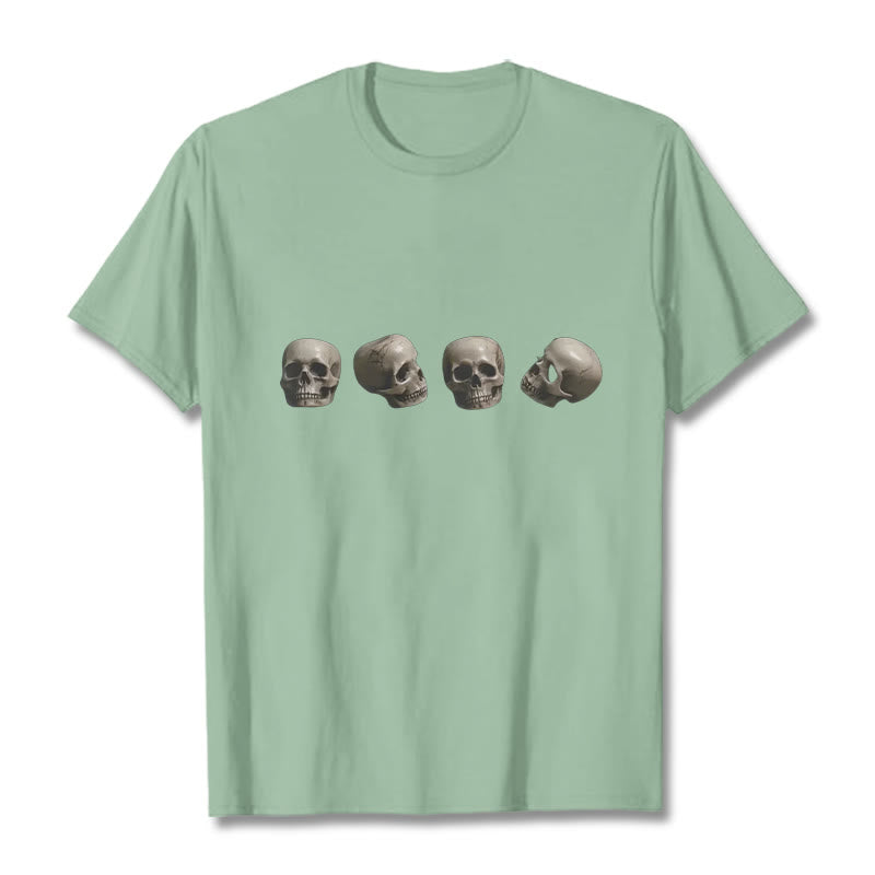 Buddha Stones Tibetan The Lord Of The Corpse Forest Skulls Pattern Tee T-shirt - Pale Green - 2XL - image 16
