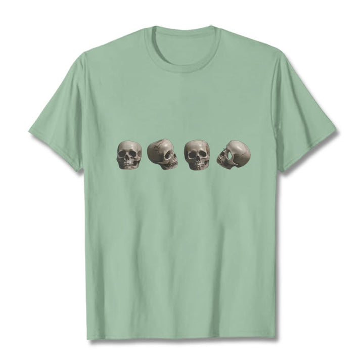 Buddha Stones Tibetan The Lord Of The Corpse Forest Skulls Pattern Tee T-shirt - Pale Green - 2XL - image 16