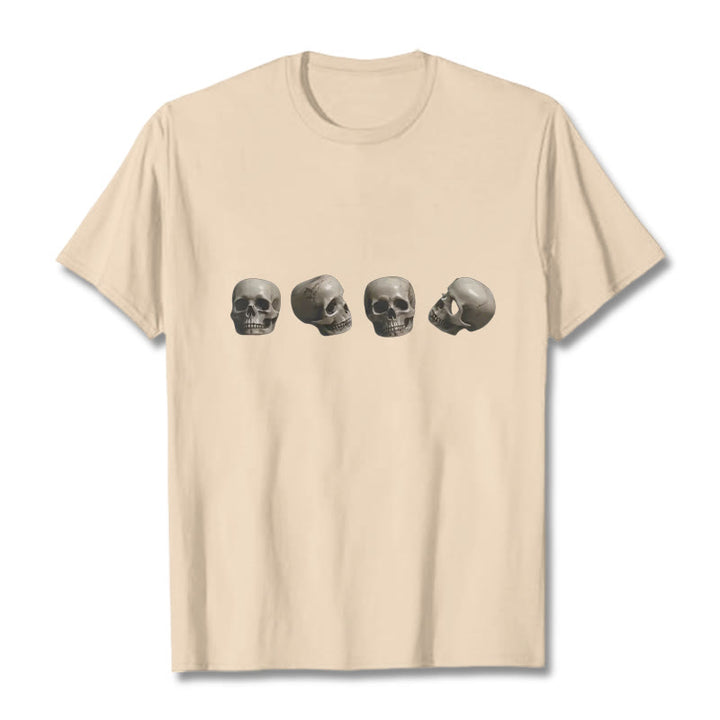 Buddha Stones Tibetan The Lord Of The Corpse Forest Skulls Pattern Tee T-shirt - Bisque - 2XL - image 20