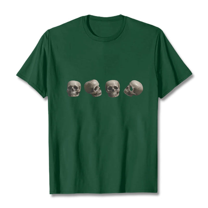 Buddha Stones Tibetan The Lord Of The Corpse Forest Skulls Pattern Tee T-shirt - Forest Green - 2XL - image 8