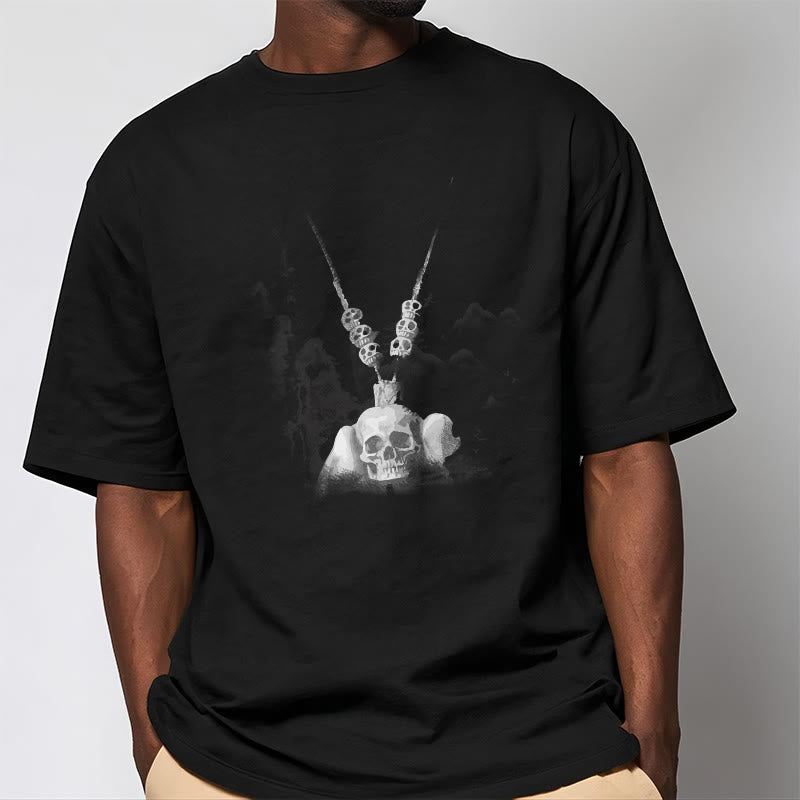 Buddha Stones Tibetan The Lord Of The Corpse Forest Skulls Pendant Clouds Design Tee T-shirt - image 8