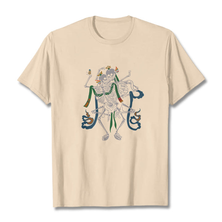 Buddha Stones Tibetan The Lord Of The Corpse Forest Design Tee T-shirt