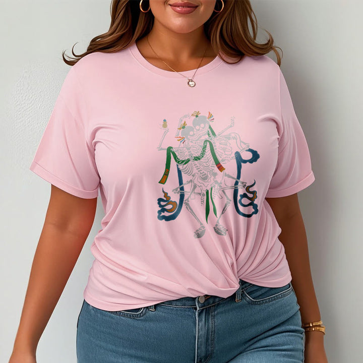 Buddha Stones Tibetan The Lord Of The Corpse Forest Design Tee T-shirt - image 15