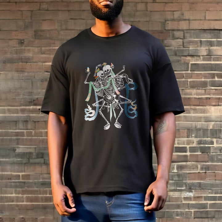 Buddha Stones Tibetan The Lord Of The Corpse Forest Design Tee T-shirt - image 3