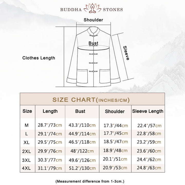 Buddha Stones Frog-Button Chinese Tang Suit Shirt Cotton Linen Men Jacket Clothing - image 4