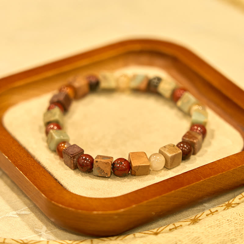 Buddha Stones Shoushan Stone Red Agate Prosperity Bracelet