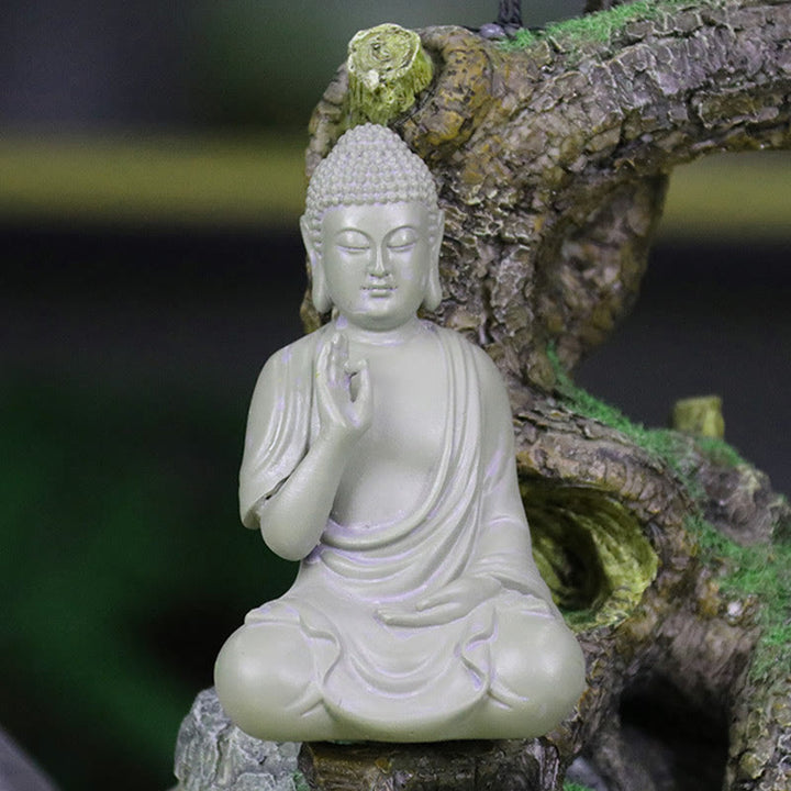 Buddha Stones Small Meditation Prayer Resin Buddha Statue Compassion Home Desk Decoration - image 10