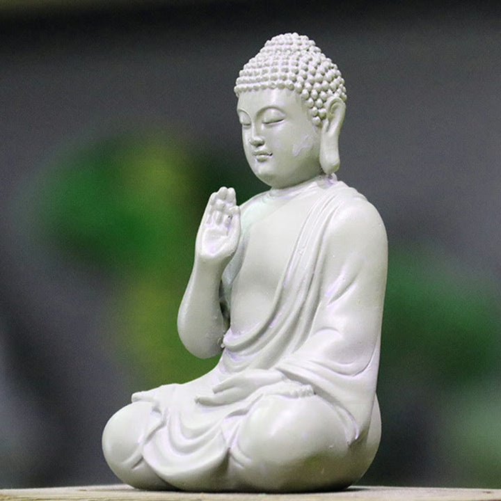 Buddha Stones Small Meditation Prayer Resin Buddha Statue Compassion Home Desk Decoration - image 3