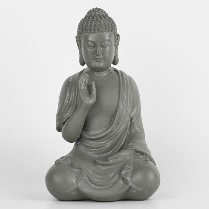 Buddha Stones Small Meditation Prayer Resin Buddha Statue Compassion Home Desk Decoration