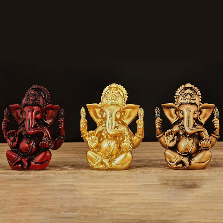 Buddha Stones Ganesh Ganpati Elephant Statue Transformation Home Resin Decoration - image 1