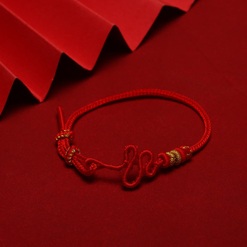 Buddha Stones Red String Snake Knot Year Of The Snake Protection Braided Bracelet