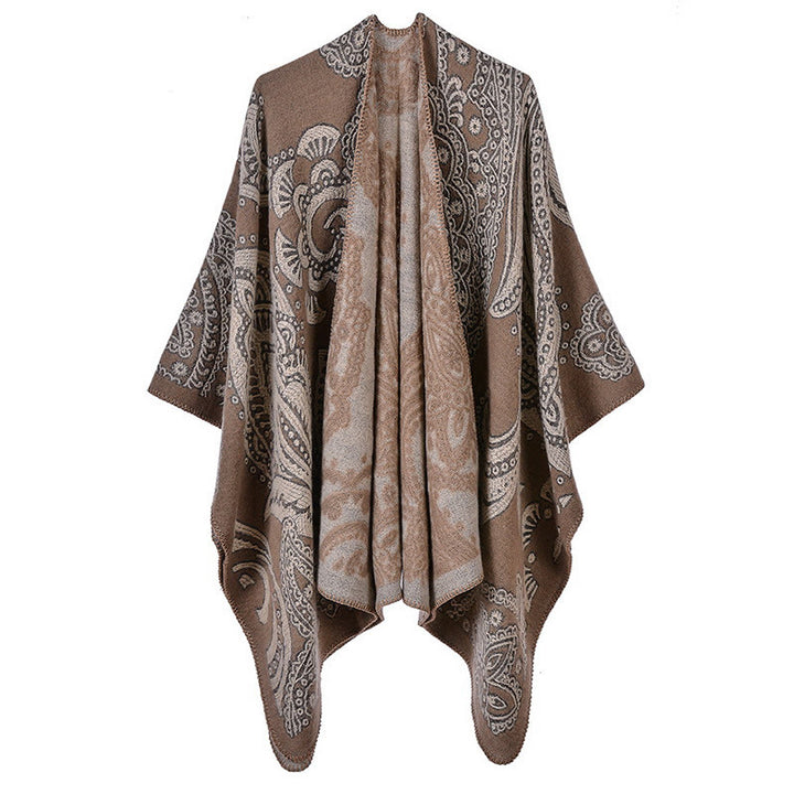 Buddha Stones Tibetan Cashew Flower Shawl Fall Winter Cozy Scarf Wrap