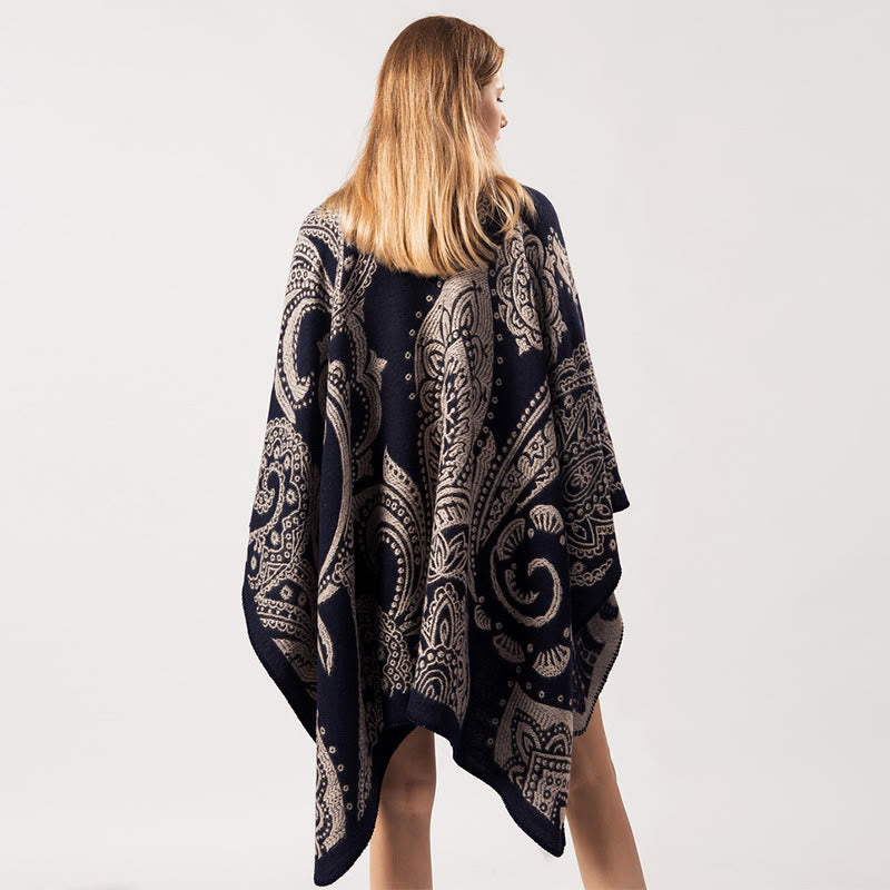 Buddha Stones Tibetan Cashew Flower Shawl Fall Winter Cozy Scarf Wrap - image 3