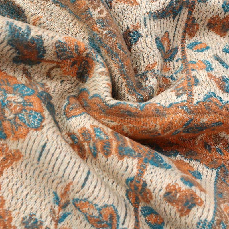 Buddha Stones Tibetan Cashew Flowers Leaves Vine Tassels Shawl Fall Winter Soft Cozy Scarf Wrap - image 23