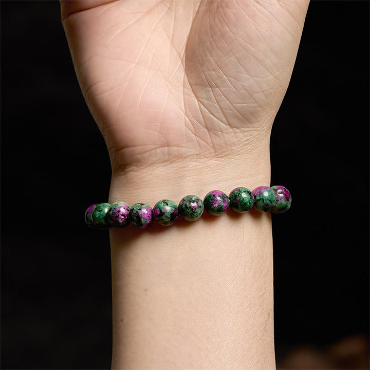 Buddha Stones Ruby Zoisite Connection Bracelet