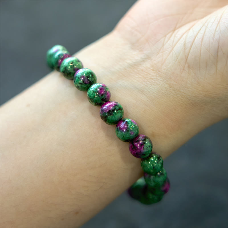 Buddha Stones Ruby Zoisite Connection Bracelet