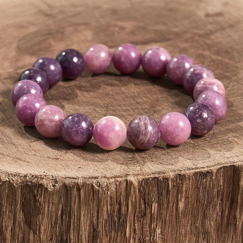 Buddha Stones Purple Mica Stone Positive Bracelet