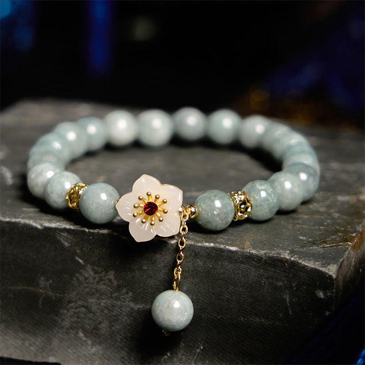 Buddha Stones Jade Abundance Flower Bracelet