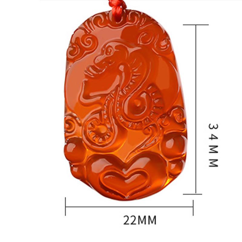 Buddha Stones Chinese Zodiac Red Agate Luck Necklace Pendant - image 7