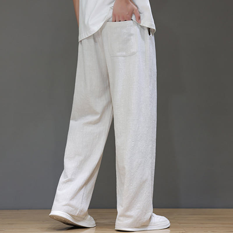 Buddha Stones Summer Men's Straight Leg Pants With Pockets - image 14