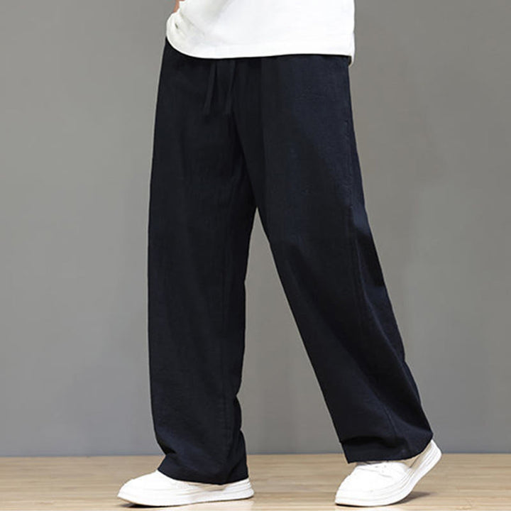 Buddha Stones Summer Men's Straight Leg Pants With Pockets - Black - US/UK/AU46，EU56 (5XL) - image 31