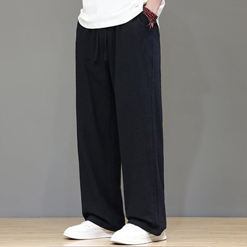 Buddha Stones Summer Men's Straight Leg Pants With Pockets - image 37