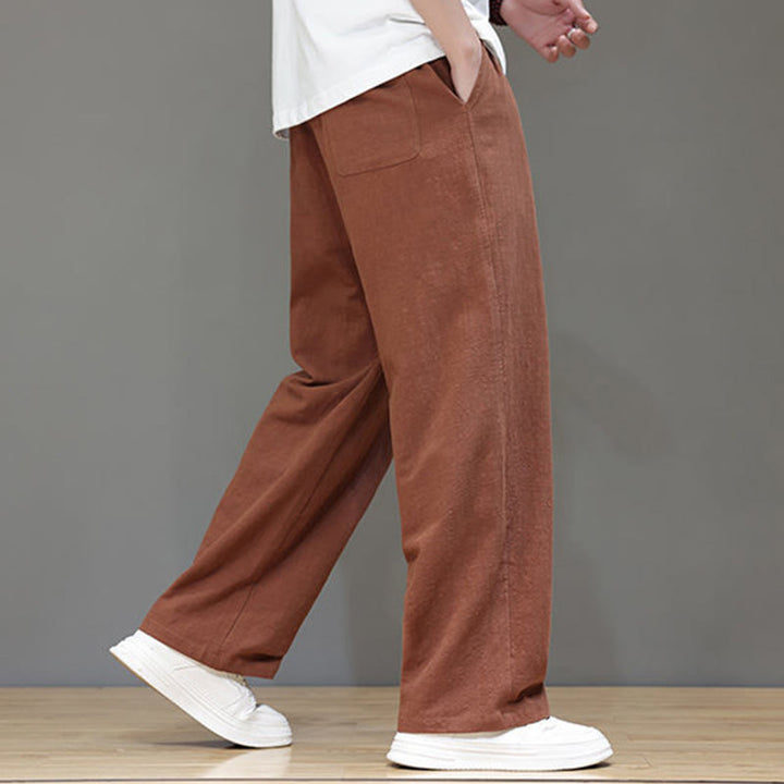 Buddha Stones Summer Men's Straight Leg Pants With Pockets - image 42