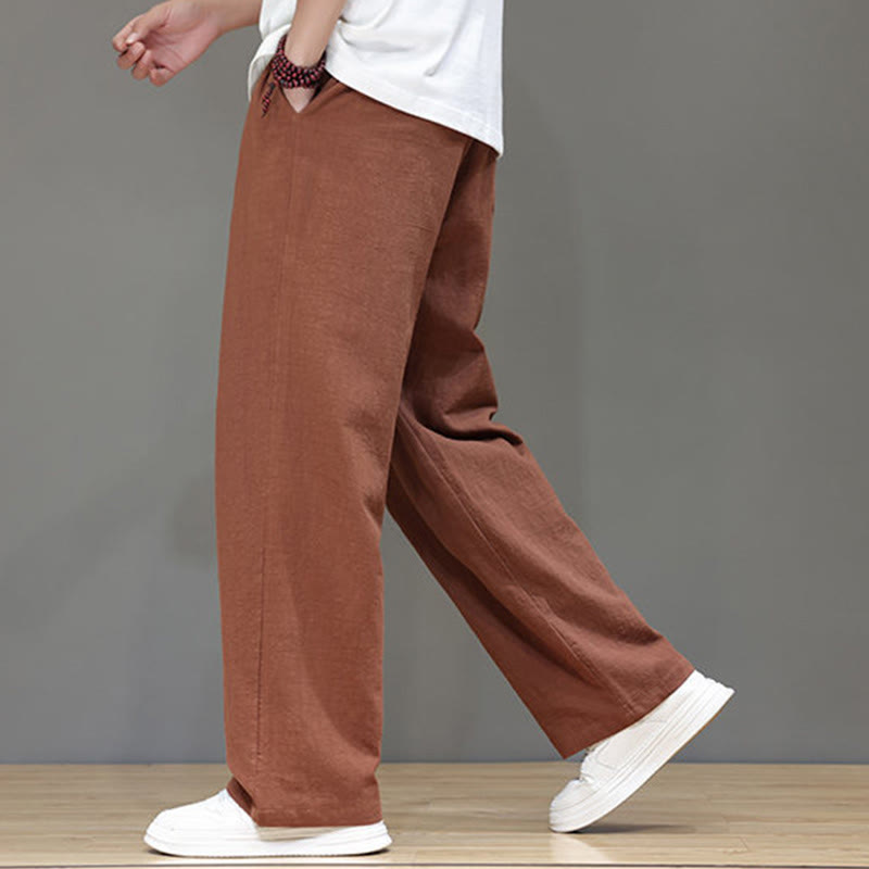 Buddha Stones Summer Men's Straight Leg Pants With Pockets - image 45