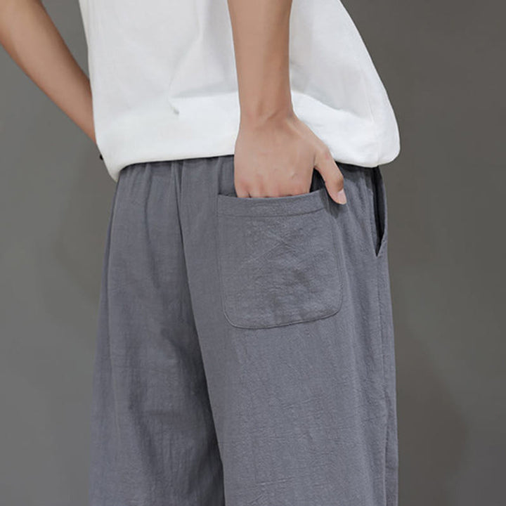 Buddha Stones Summer Men's Straight Leg Pants With Pockets - image 27