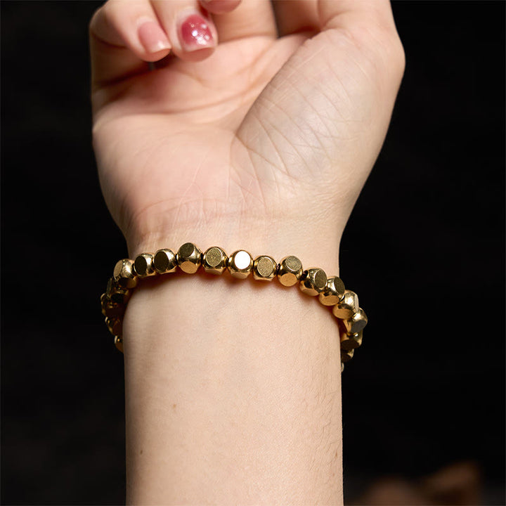 Buddha Stones Brass Copper Good Luck Healing Bracelet - image 5